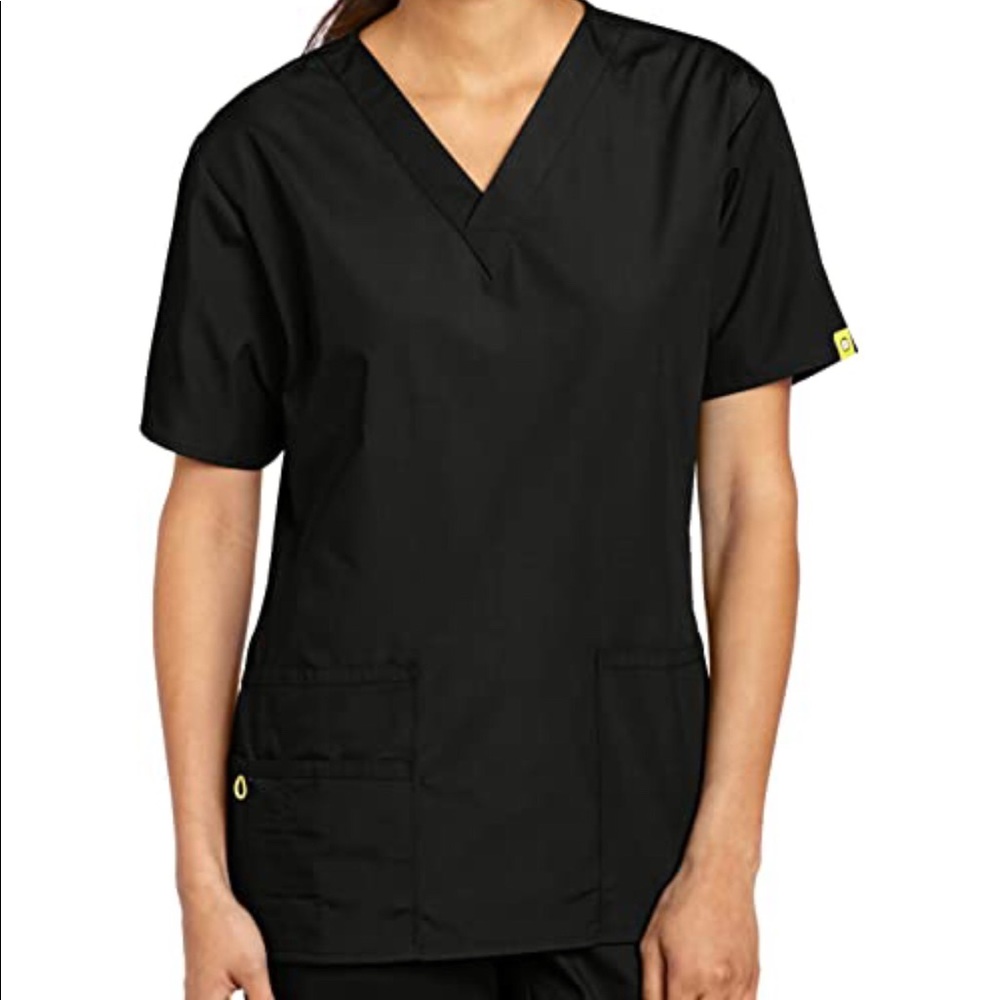 WonderWink Women's Origins Bravo V-Neck Top ⚫️